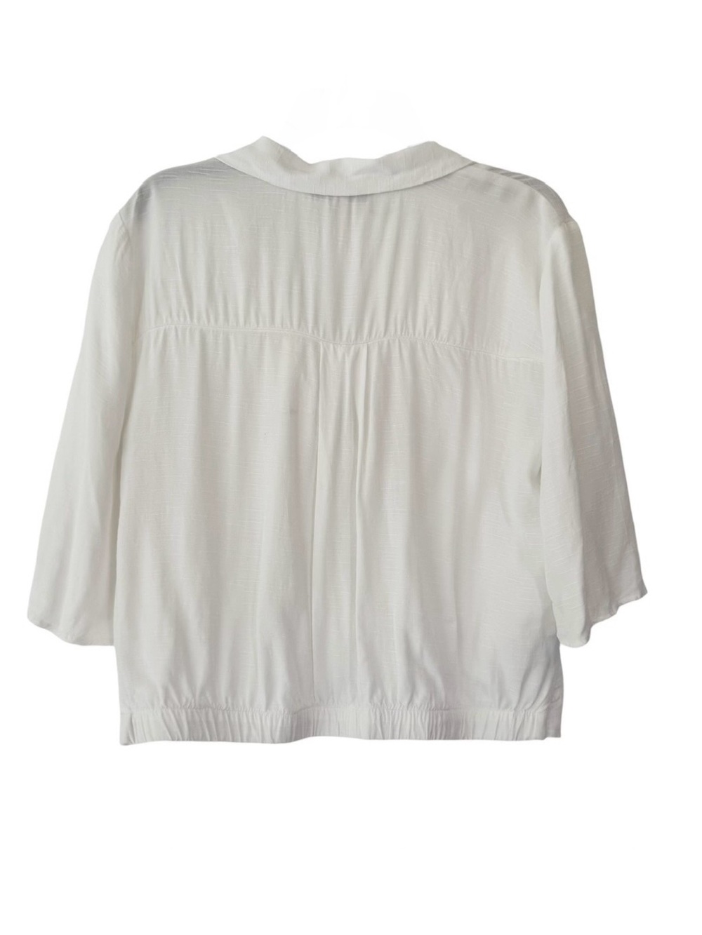 BCBGeneration White Twist-Knot V-Neck Blouse - Picture 2 of 4